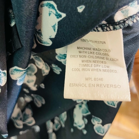 Maison Jules Blue Floral Long Sleeve Dress - Picture 10 of 11